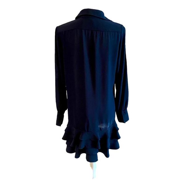 Harvey Faircloth Long Sleeve Ruffled Dress Size 8 - Picture 3 of 7
